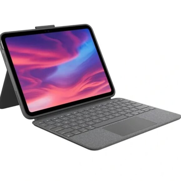 Logitech Combo Touch Detachable 10th Gen iPad Keyboard Case in Oxford Gray - Picture 1 of 5